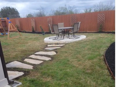 New Braunfels sitting area backyard